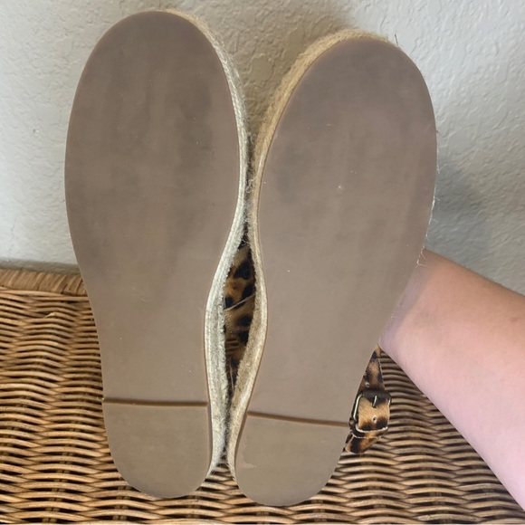 Madewell Malia Espadrille Strappy Sandal in Leopard Calf Hair Sandal Size 8 - Picture 12 of 12